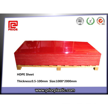 Red High Density PE Sheet with Smooth Surface